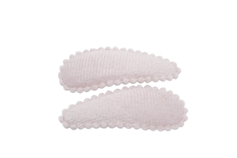 Peuter/kleuter haarspeldjes velours licht poeder - Staartjes en Strikjes