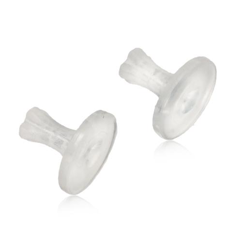 Setje van 4 achterkantjes voor Blomdahl medisch plastic oorbellen - Staartjes en Strikjes
