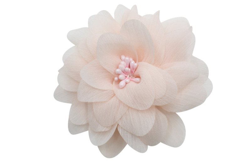 Stoffen haarbloem groot side shadow rose - Staartjes en Strikjes