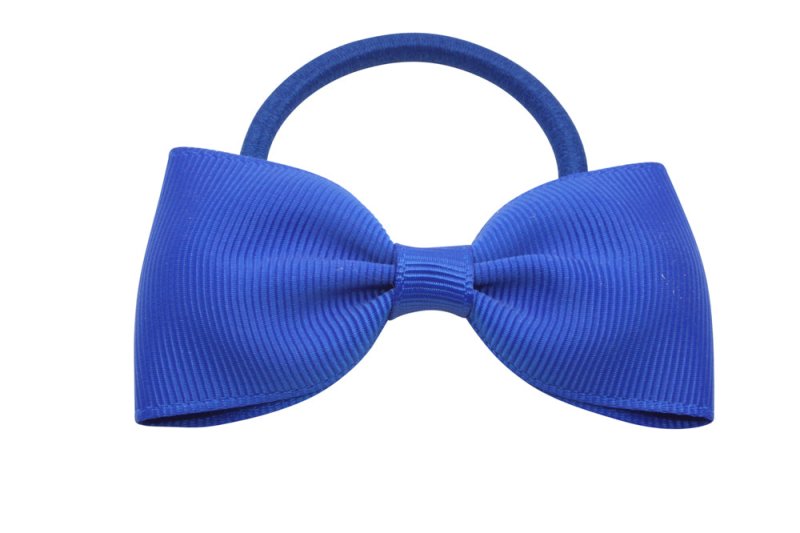 Vlinder haarstrik elastiek electric blue - Staartjes en Strikjes