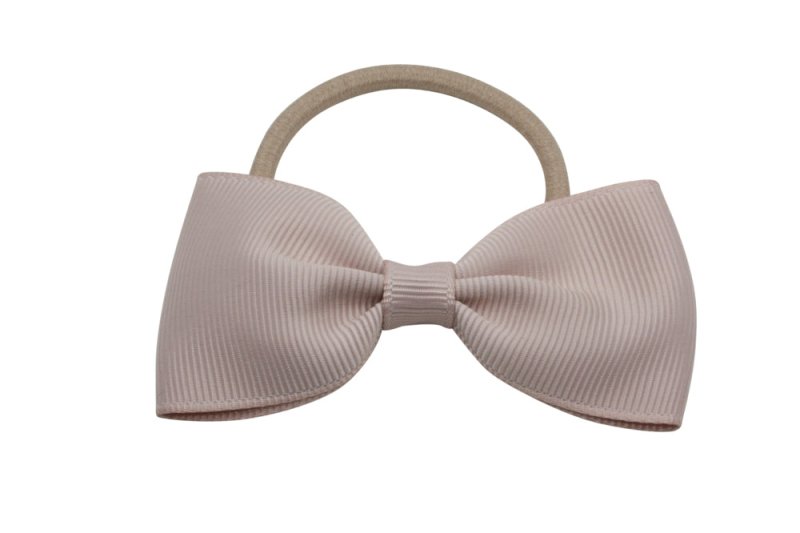 Vlinder haarstrik elastiek vanille - Staartjes en Strikjes