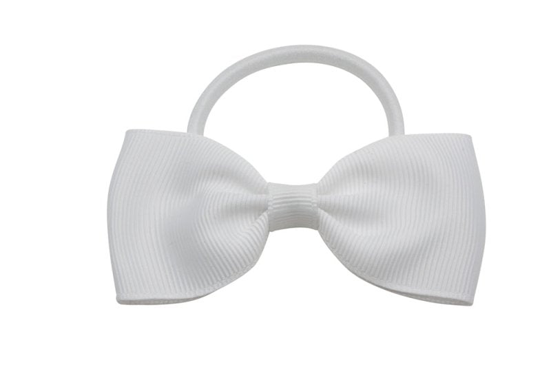 Vlinder haarstrik elastiek wit - Staartjes en Strikjes