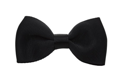 Vlinder haarstrik zwart op alligatorspeldje zonder tandjes - Staartjes en Strikjes