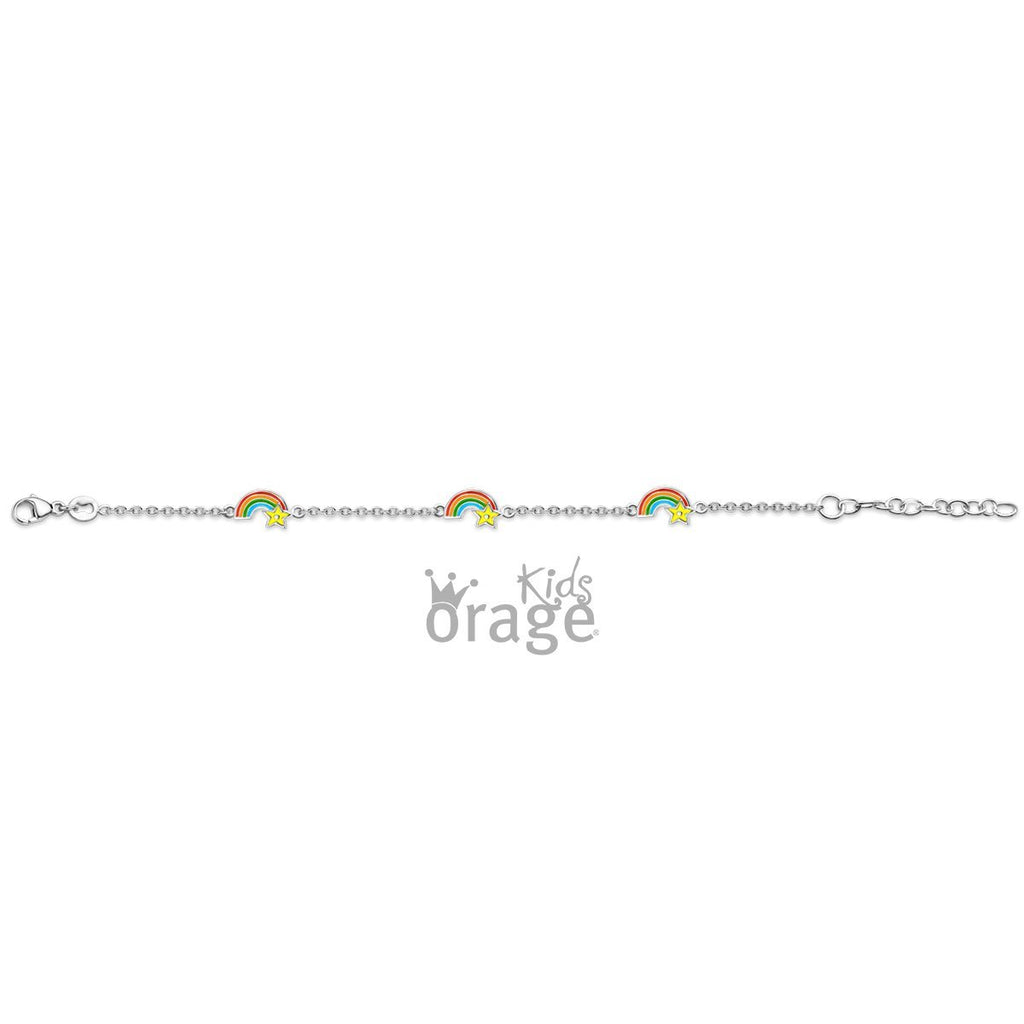 Zilveren armbandje verstelbaar regenboog met ster Orage Kids - Staartjes en Strikjes