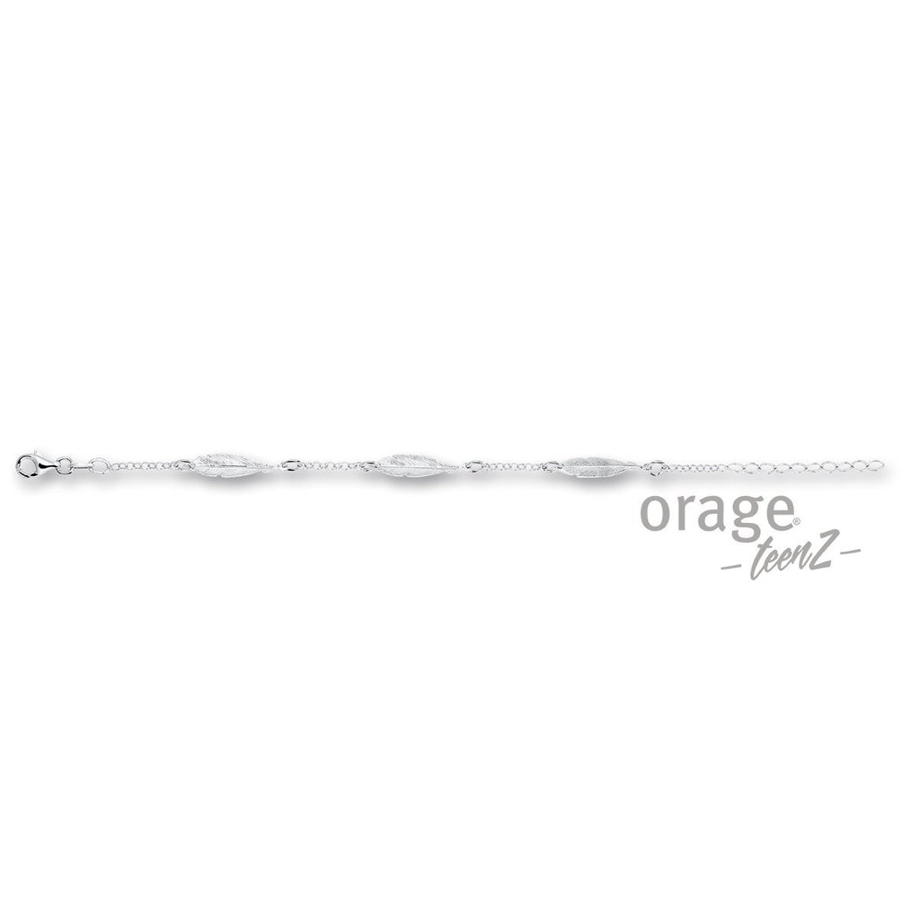 Zilveren armbandje verstelbaar veertjes Orage Teenz - Staartjes en Strikjes