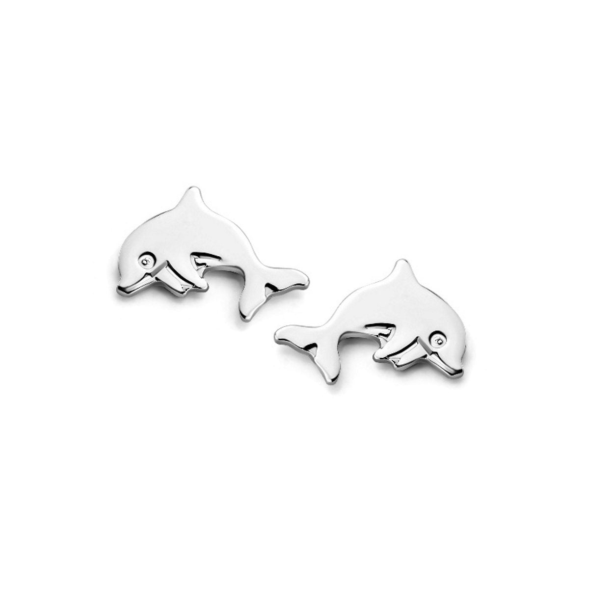 Zilveren kinder oorbellen dolfijntjes Naiomy Princess - Staartjes en Strikjes