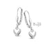 Zilveren kinder oorbellen hartjes met steentjes Orage Kids brisure sluiting - Staartjes en Strikjes