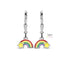 Zilveren kinder oorbellen regenboog Gento for kids brisure sluiting/oorslinger - Staartjes en Strikjes