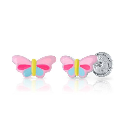 Gouden kinderoorbellen: Regenboogjes met schroefsluiting - Hippe Girls Gouden kinderoorbellen: Regenboogjes met schroefsluiting - Hippe Girls